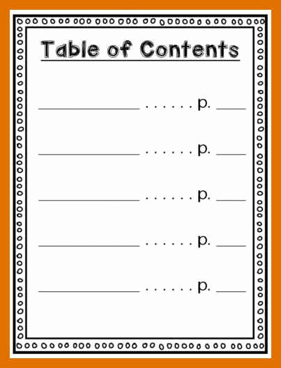 Printable Table Of Contents Template Unique 8 9 Free Printable Table Of Contents Template