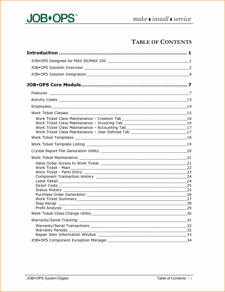 Printable Table Of Contents Template Unique Template Table Contents Template