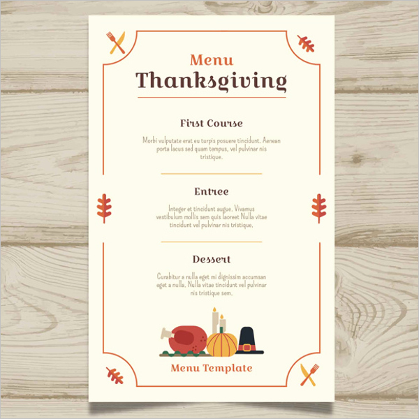 Printable Thanksgiving Menu Template Free Inspirational 36 Thanksgiving Menu Templates Free Sample Designs