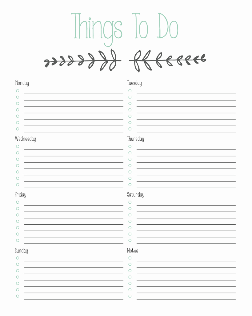 Printable Things to Do Lists Elegant Printable &quot;to Do&quot; List