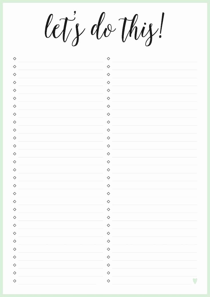 Printable Things to Do Lists Fresh 25 Free Printables to Help You Get organized