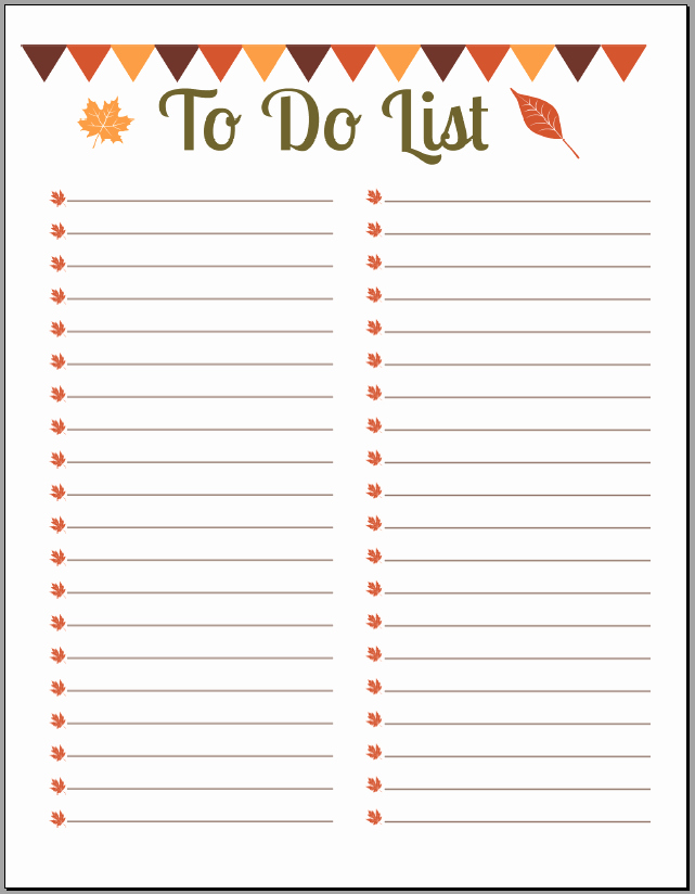 Printable Things to Do Lists Lovely 10 Printable to Do List Templates Excel Templates