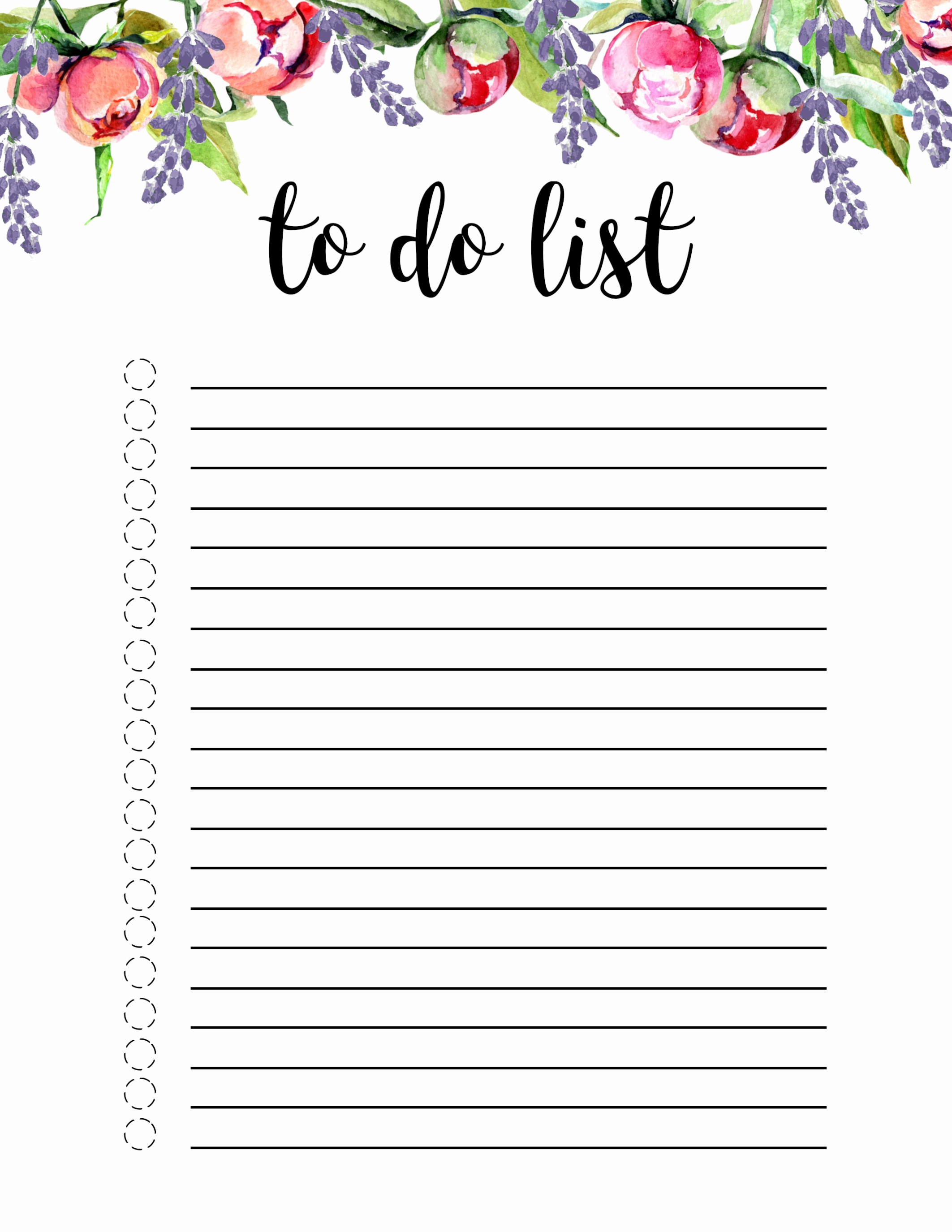 Printable Things to Do Lists Unique Floral to Do List Printable Template Paper Trail Design