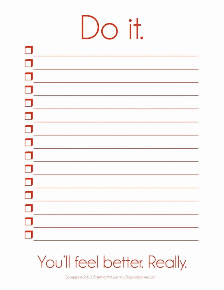 Printable to Do List Template Inspirational 1000 Images About organization Templates On Pinterest