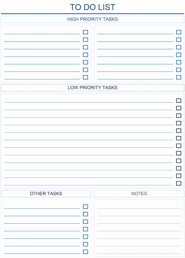 Printable to Do List Template Inspirational to Do List Templates for Excel