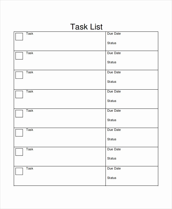 Printable to Do List Template Lovely Work to Do List Template 6 Free Word Excel Pdf