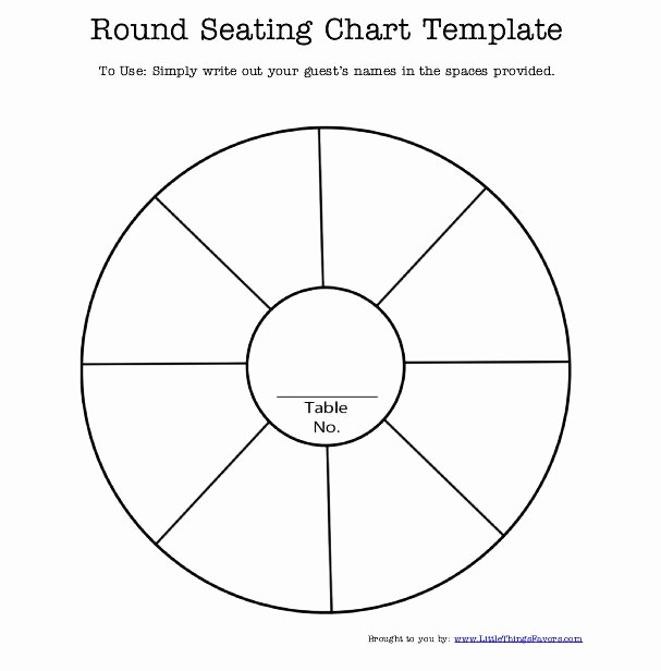 Printable Wedding Seating Chart Template Unique Free Printable Round Seating Chart Template for