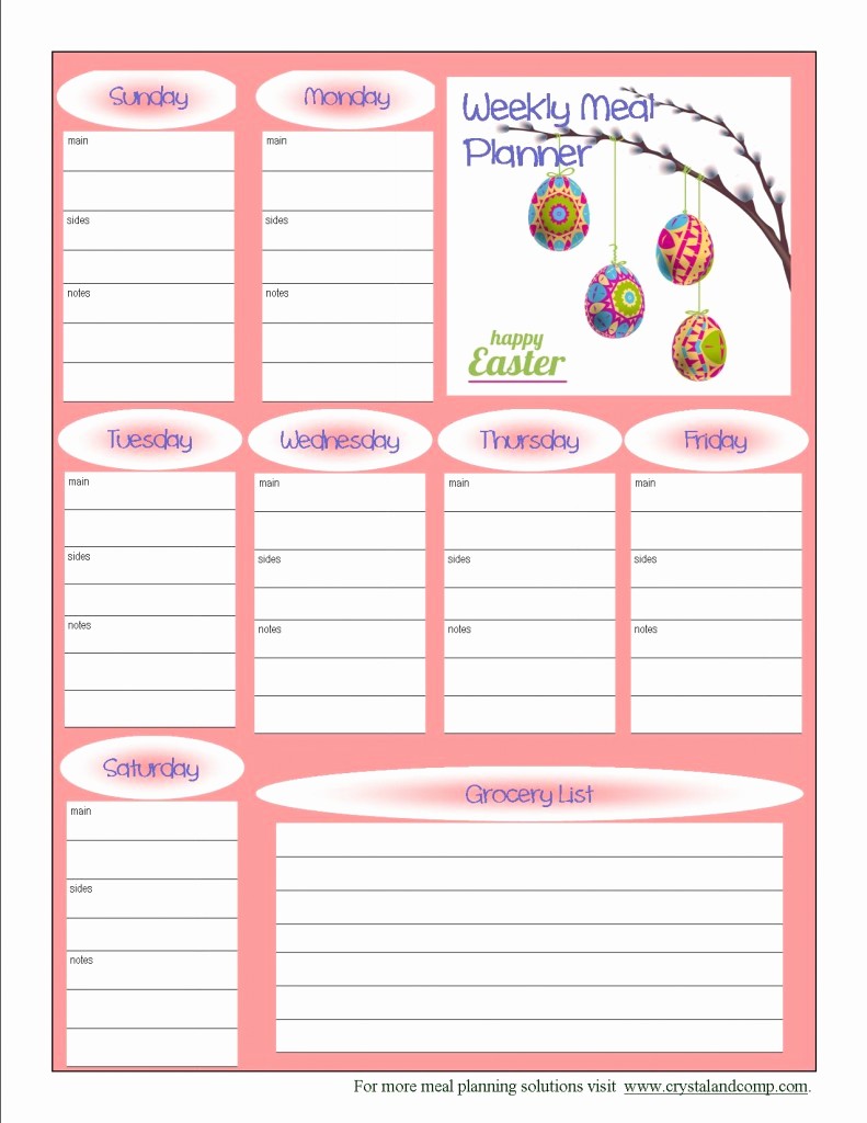 Printable Weekly Calendars with Times Elegant Weekly Meal Plan Ideas 207