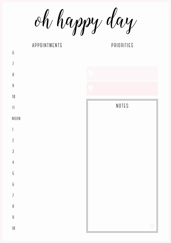 Printable Weekly Calendars with Times Lovely 46 Of the Best Printable Daily Planner Templates