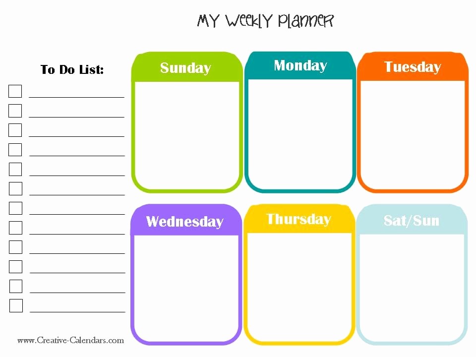 Printable Weekly Planner for Students Beautiful 10 Weekly Planner Templates Word Excel Pdf formats