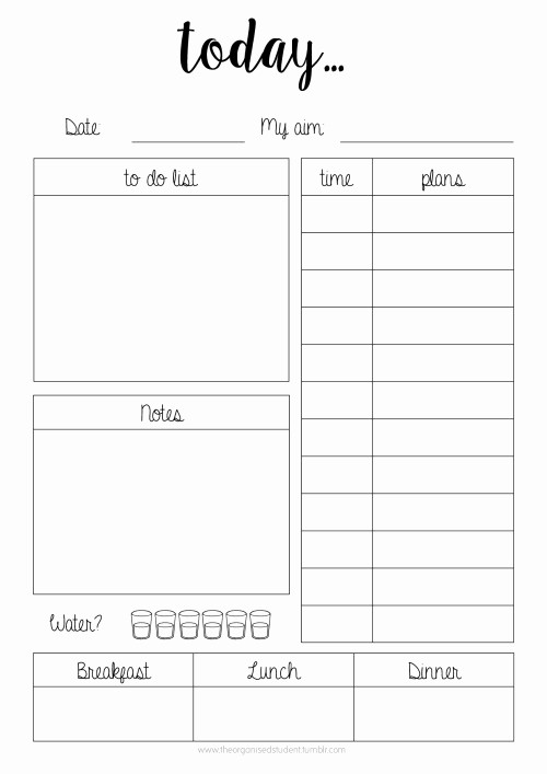 Printable Weekly Planner for Students Beautiful 46 Of the Best Printable Daily Planner Templates