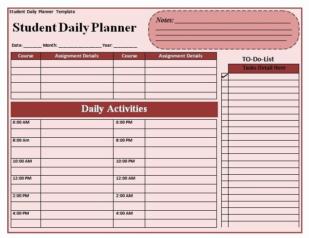 Printable Weekly Planner for Students Beautiful 49 Best Images About Planners On Pinterest