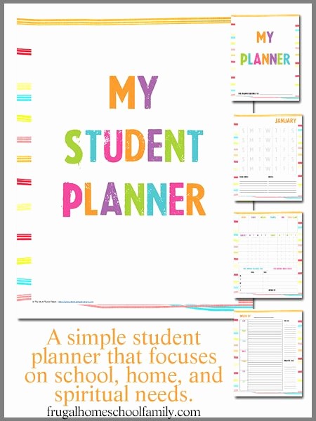 Printable Weekly Planner for Students Inspirational Best 25 Homeschool Student Planner Ideas On Pinterest