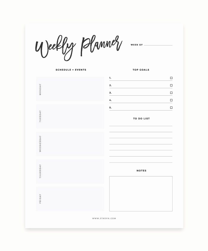 Printable Weekly Planner for Students Luxury Protected Library Free Digital Downloads