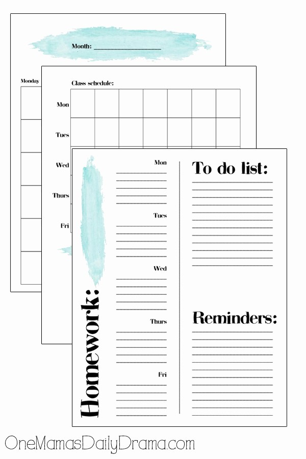 Printable Weekly Planner for Students New 10 Ways to Help Your Teen organized for School