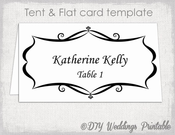 Printing Tent Cards In Word Elegant Place Card Template Tent and Flat Name Card Templates