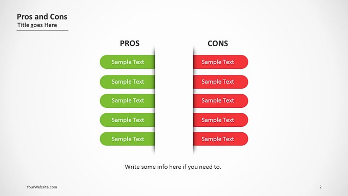 Pro and Con List Template Elegant Flat Pros and Cons Ppt Diagram – Slide Ocean