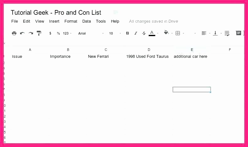 Pro and Con List Template New Template College Pro Con List Template Pros and Cons