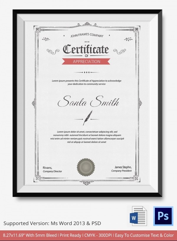 Professional Certificate Templates for Word Fresh Professional Certificate Template 10 Free Pdf Psd