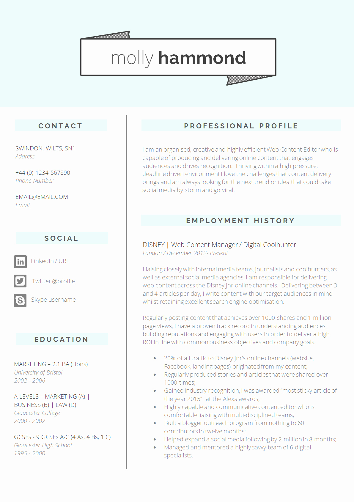 Professional Curriculum Vitae Template Download New 13 Slick and Highly Professional Cv Templates