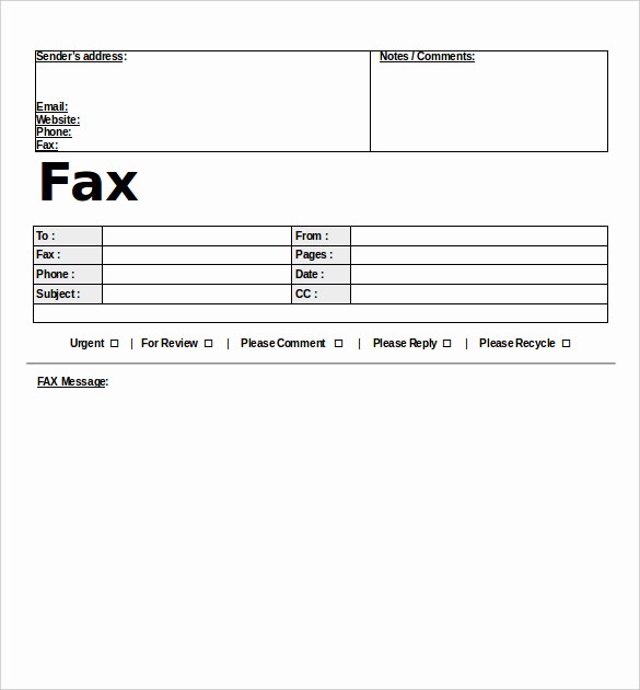Professional Fax Cover Sheet Template New 9 Professional Fax Cover Sheet Templates Free Sample