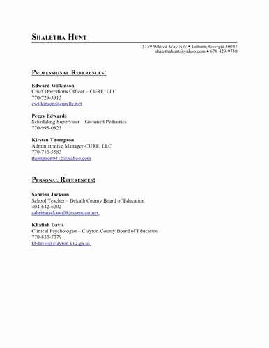Professional List Of References Template Inspirational How to List References On A Resume