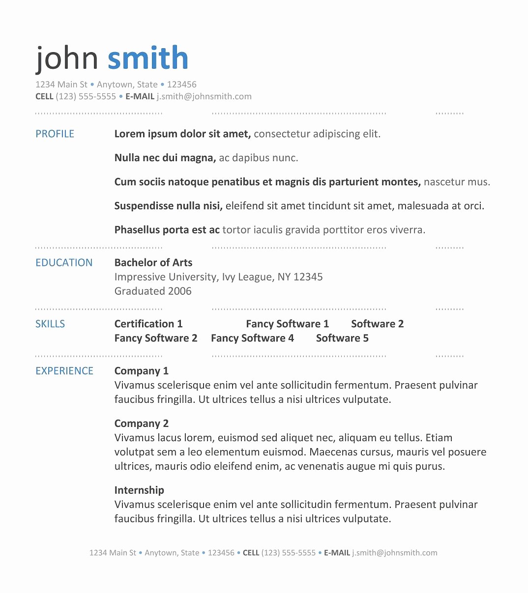 Professional Resume format Free Download Fresh 9 Best Free Resume Templates for Freshers