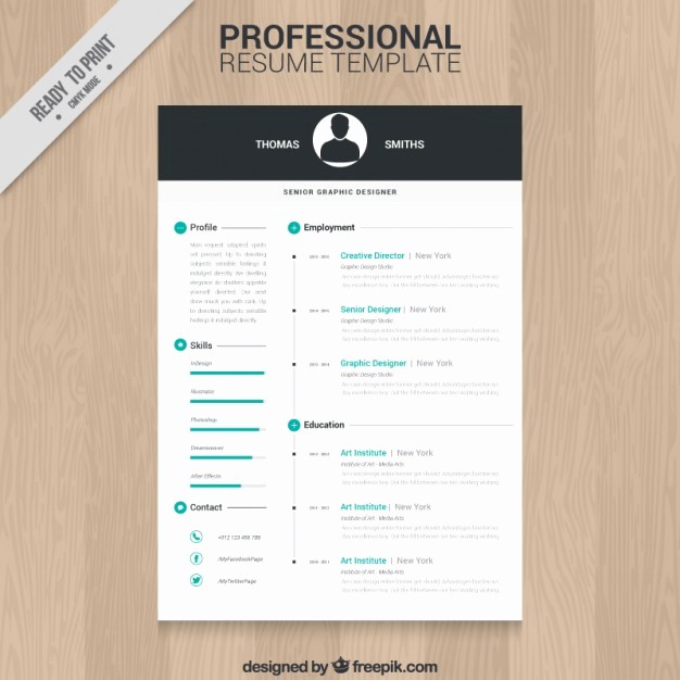 Professional Resume format Free Download Fresh Professional Resume Template Vector