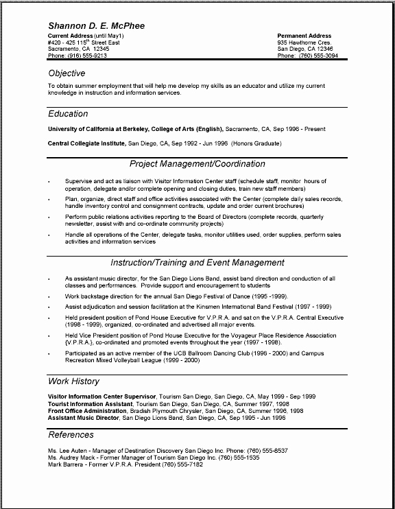 Professional Resume format Free Download Lovely Best Professional Resume format