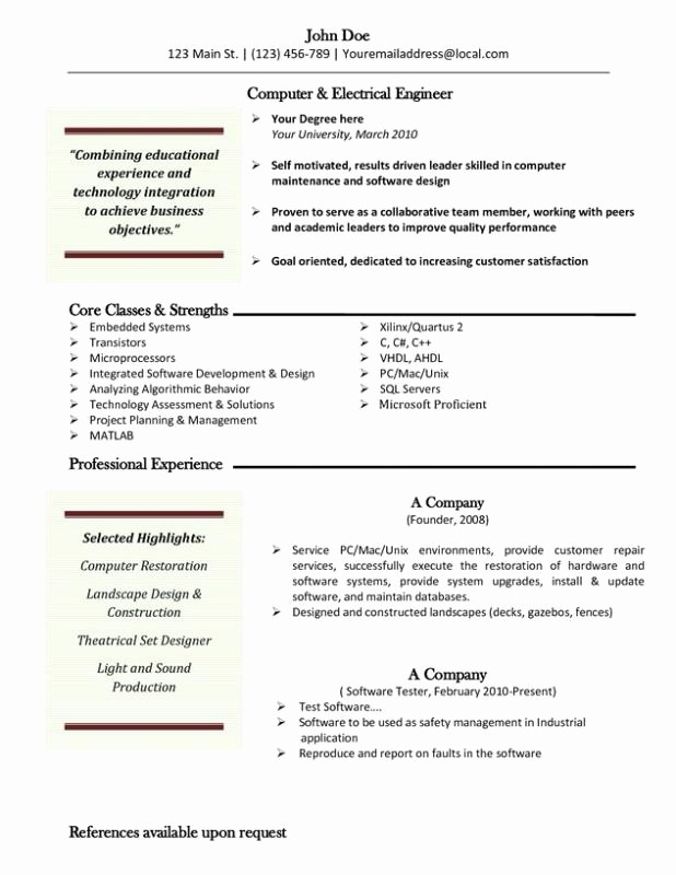 Professional Resume formats Free Download Elegant Professional Resume Template Download