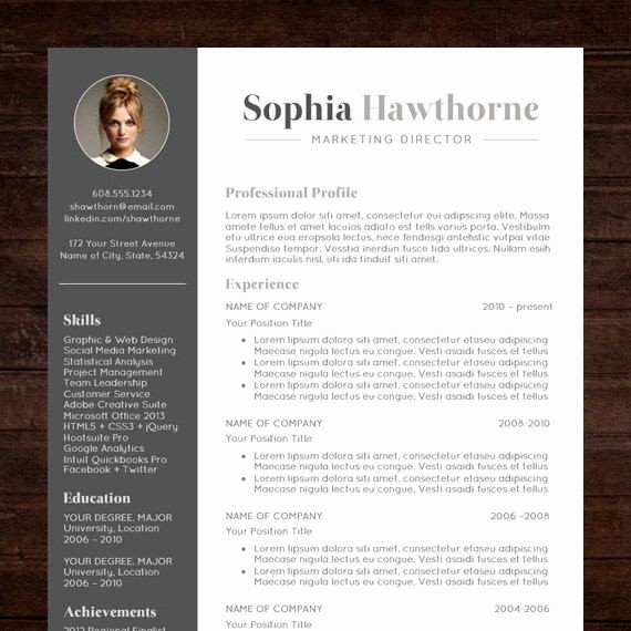 Professional Resume formats Free Download Fresh Resume Template with Professional Modern Cv