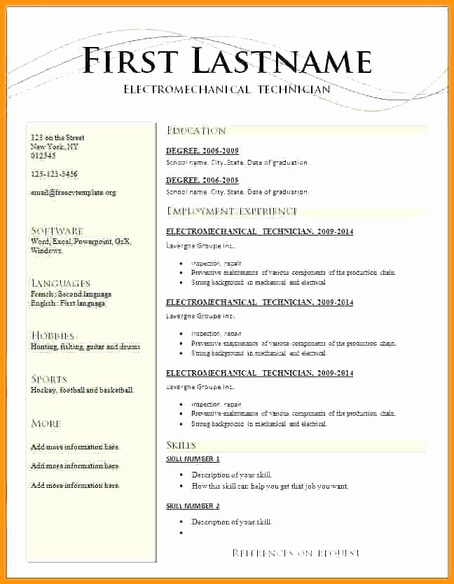 Professional Resume Template Microsoft Word Beautiful Resume Template for Word 2018 – Ladylibertypatriot