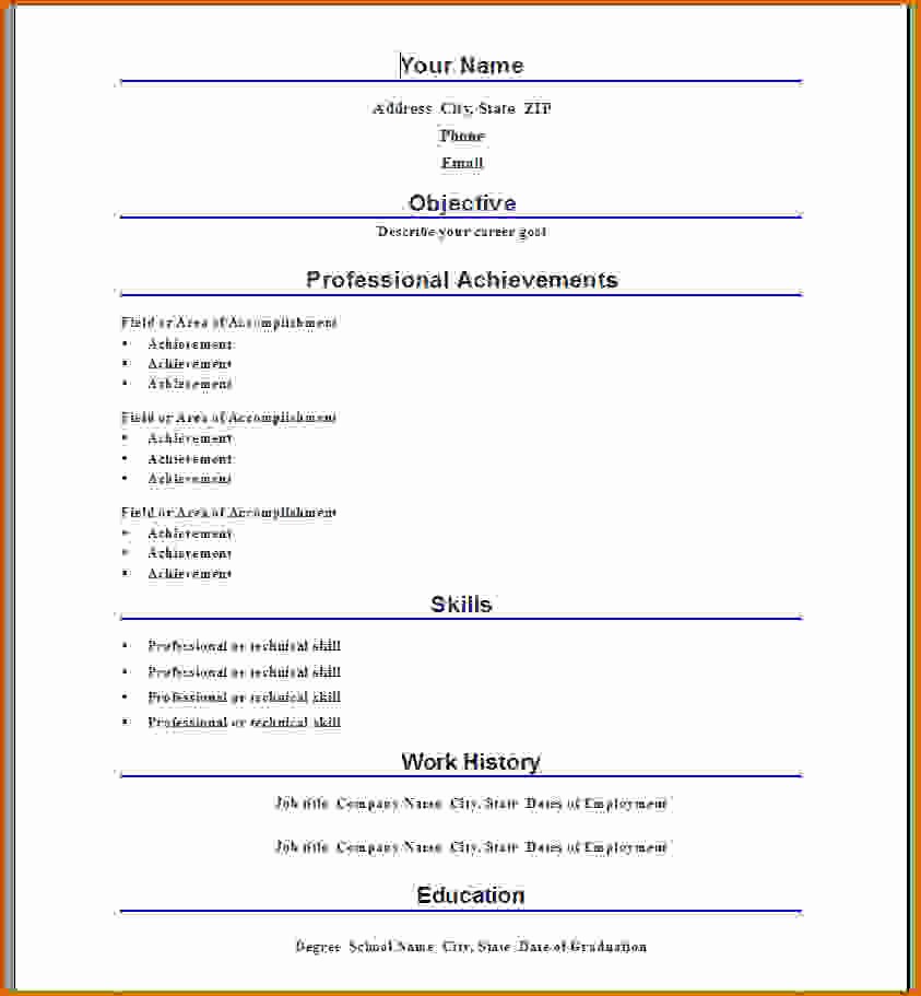 Professional Resume Template Microsoft Word Elegant 5 Hybrid Resume Template Word