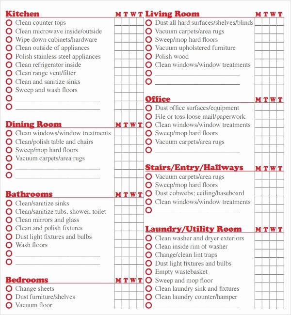 Professional to Do List Template New Professional House Cleaning Checklist