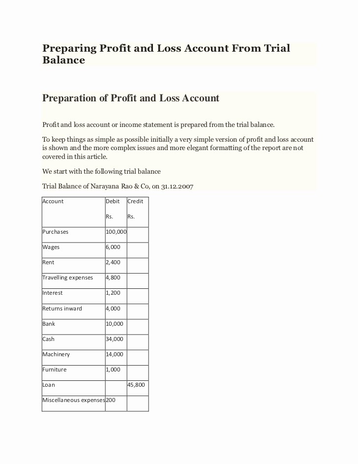 Profit and Loss Account Sheet Unique Pany Balance Sheet and Profit and Loss Account format