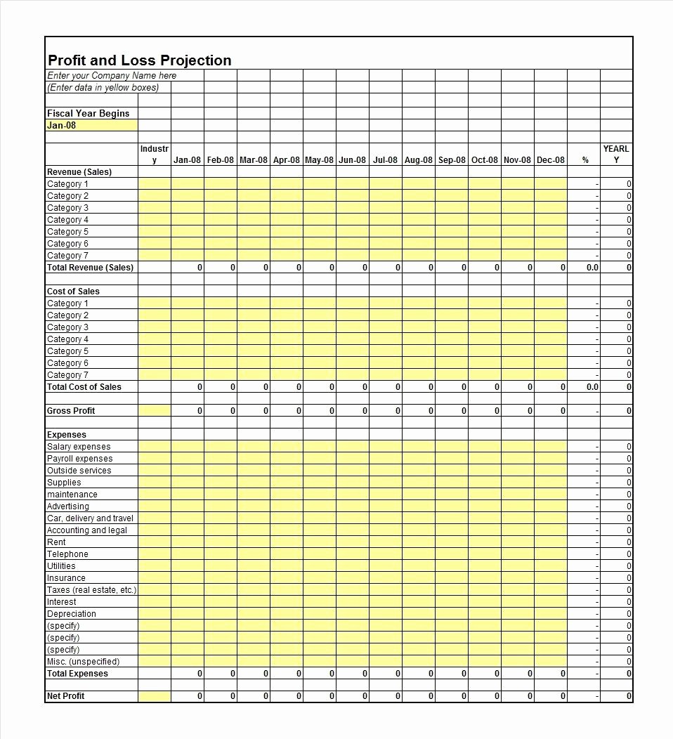 Profit and Loss Free Template Awesome 35 Profit and Loss Statement Templates &amp; forms