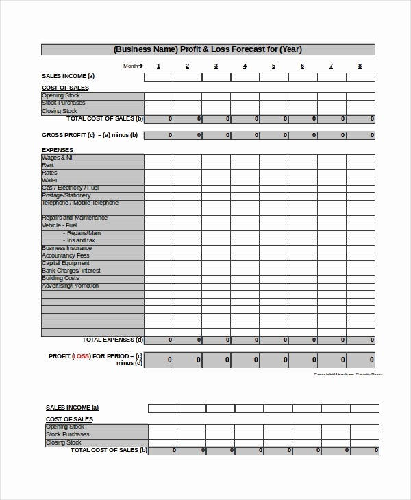 Profit and Loss Report Template Fresh 12 Profit and Loss Templates In Excel