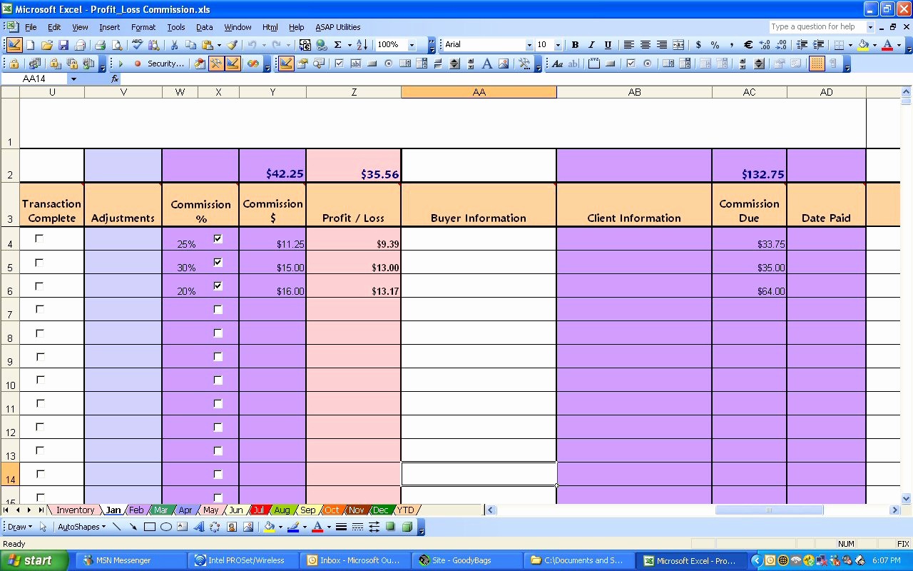 Profit and Loss Spreadsheet Example Luxury Ebay Profit &amp; Loss with Mission Excel Spreadsheet