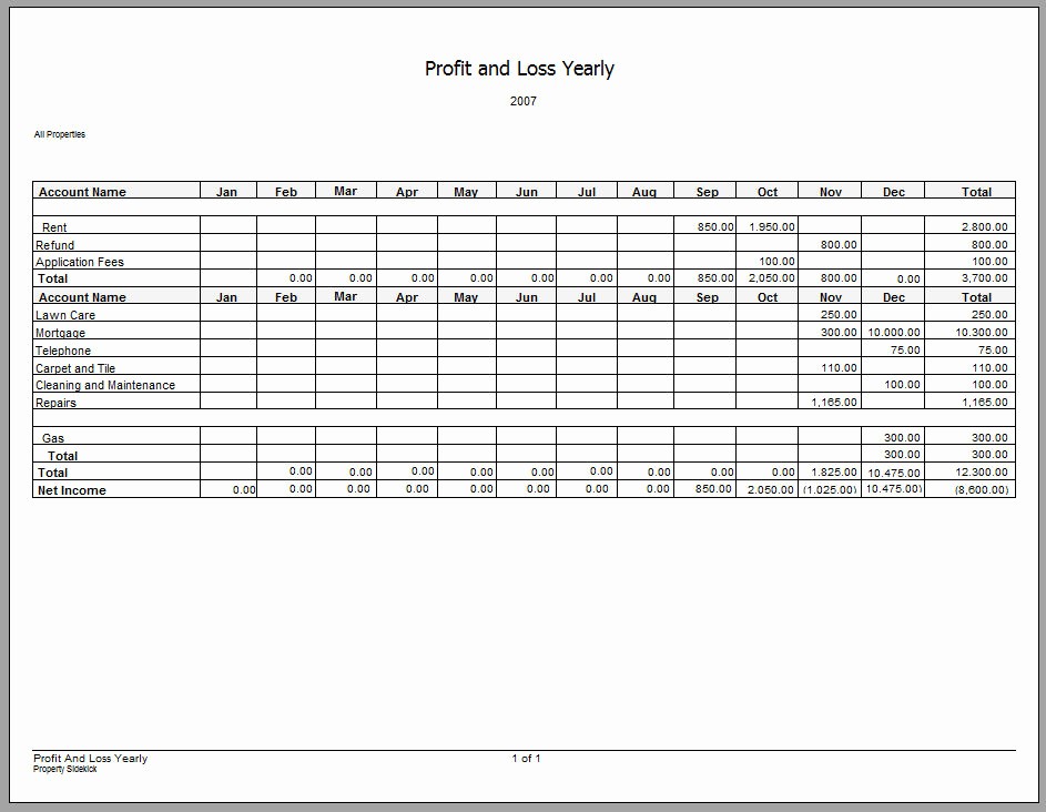 Profit and Loss Statement Examples New 7 Profit and Loss Statement Templates Excel Pdf formats