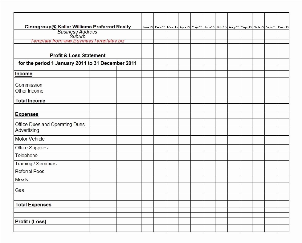 Profit and Loss Statements Template Best Of 35 Profit and Loss Statement Templates &amp; forms