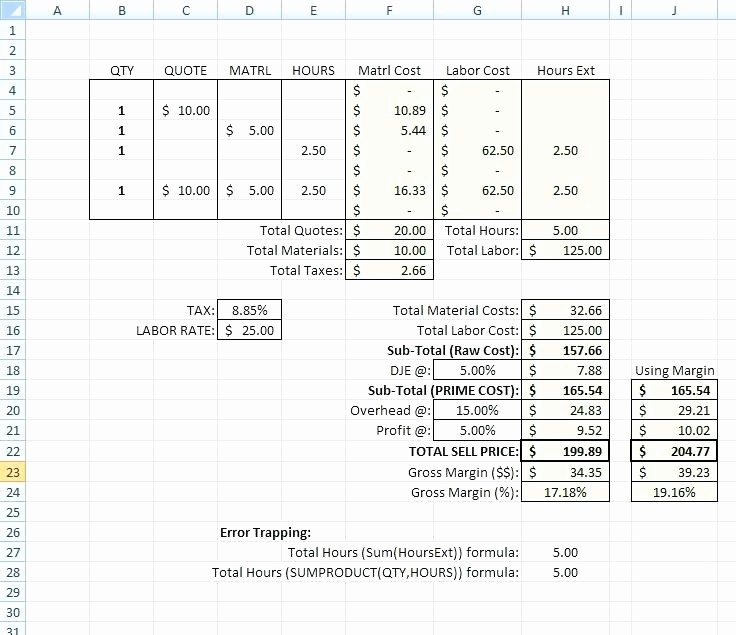 Profit Margin Excel Spreadsheet Template Unique Excel Markup formula Margin formula Excel Excel Variance