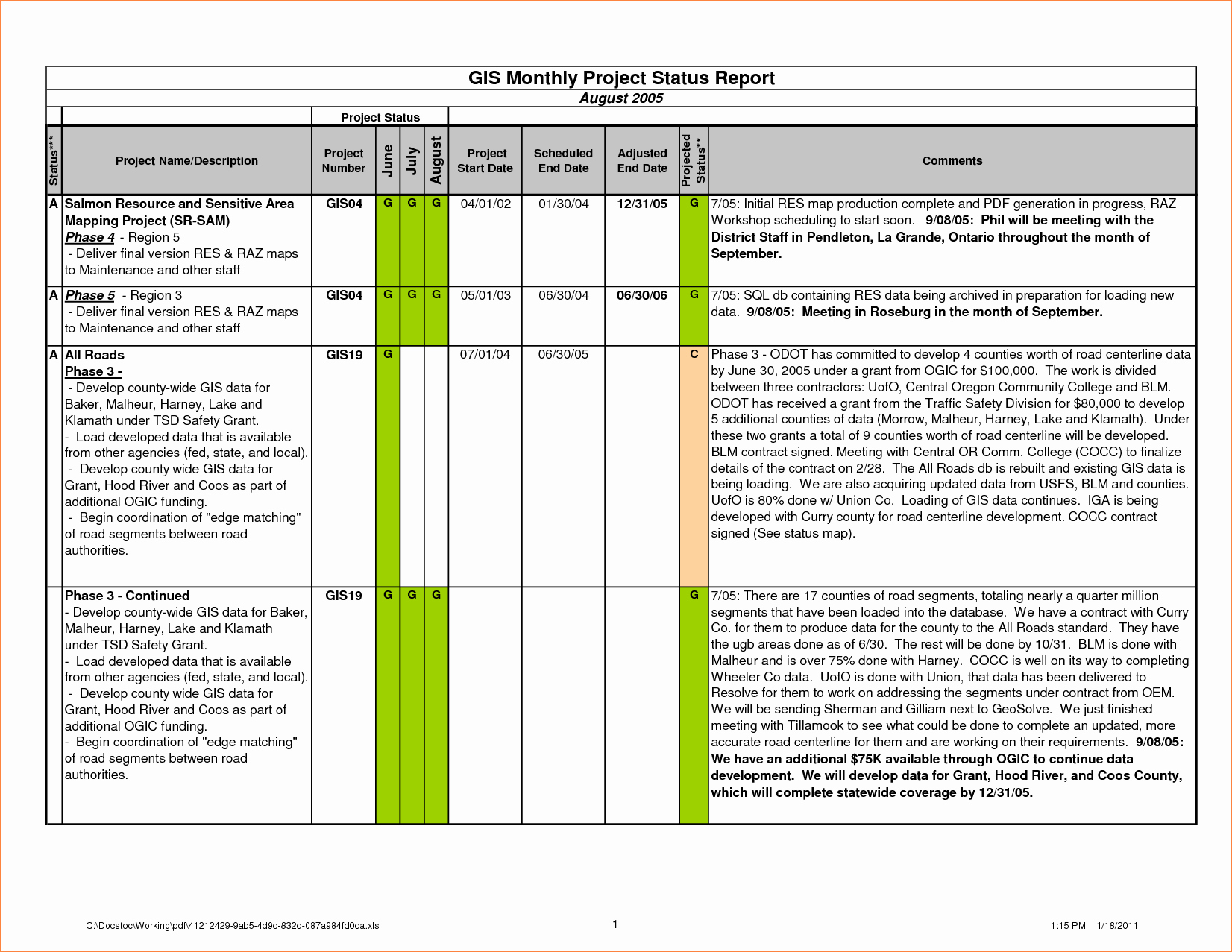 Program Management Status Report Template Awesome Project Management Status Report Template Excel All