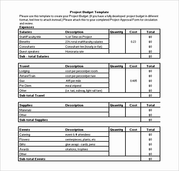 Project Budget Template Excel Free Fresh 33 Bud Templates Word Excel Pdf