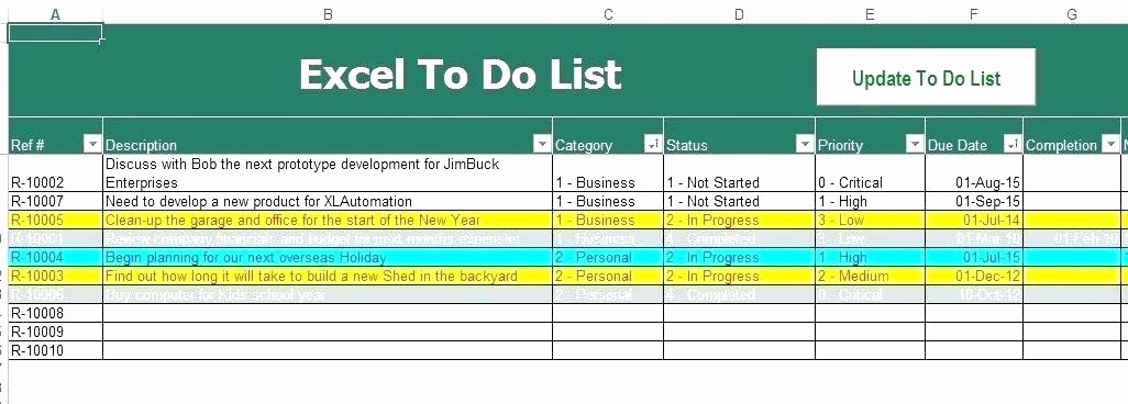 Project Contact List Template Excel Luxury Weekly Task List Template Excel to Do Personal Contact