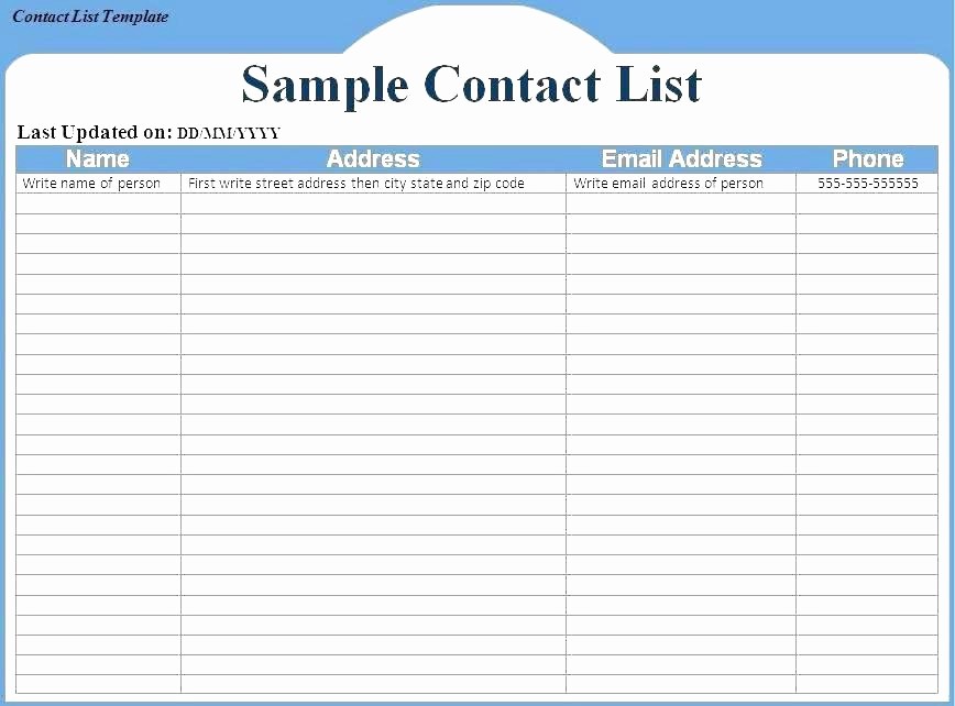 Project Contact List Template Excel Unique Task Checklist Template Excel Distribution Doc format