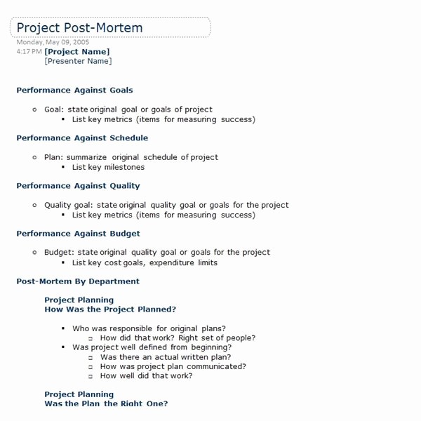 Project Management Post Mortem Template Inspirational Enote Templates to Help Your Projects Run Smoothly