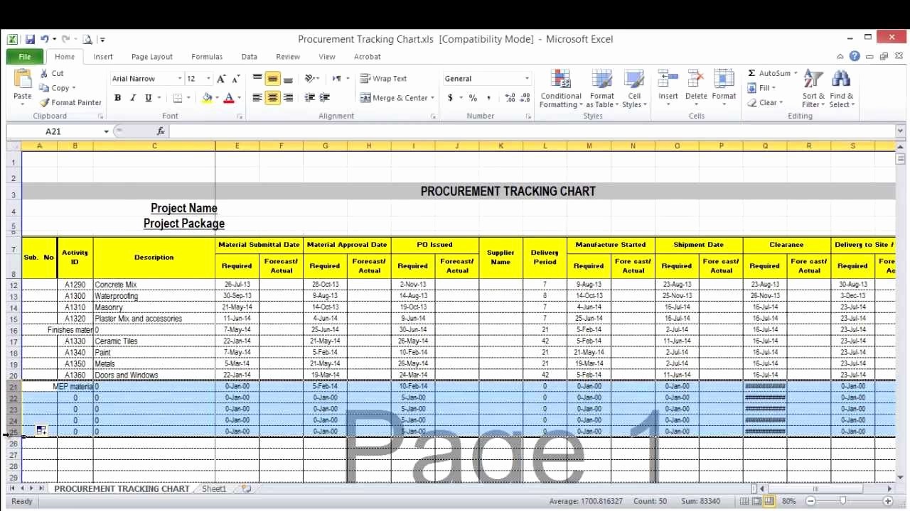 Project Management Schedule Template Excel Fresh Procurement Schedule Template Excel