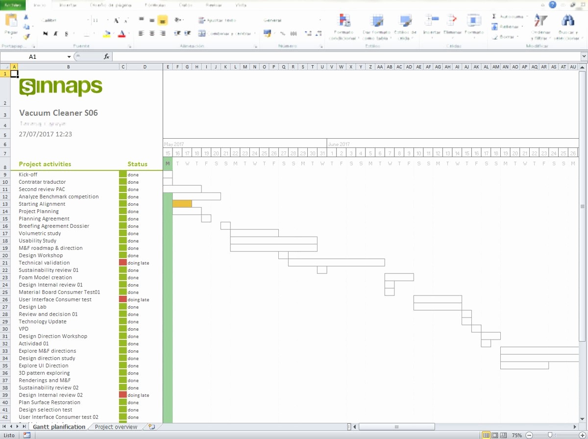 Project Management Spreadsheet Template Excel New How to Make A Gantt Chart In Sinnaps for Excel