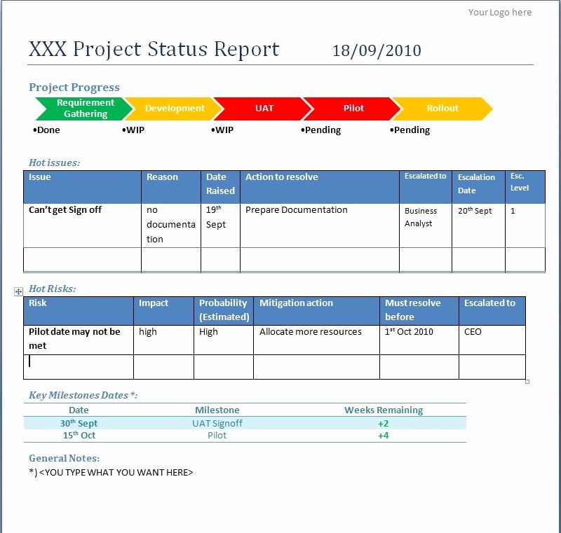 Project Management Status Report Example Inspirational Anas Bahsas S Blog