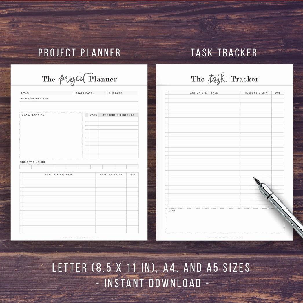 Project Planning Template for Students Elegant Project Planner Printable Productivity Planner Task